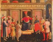 圣徒科斯马斯和戴米安和他们的兄弟在吕西阿斯前面 - 弗拉·安吉利科